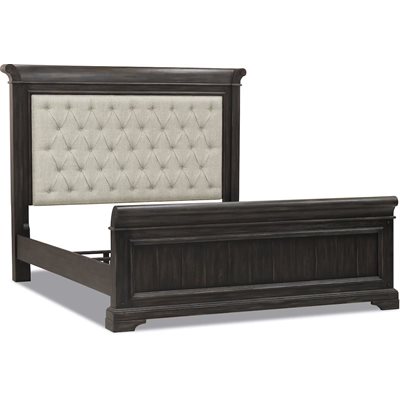 COMPLETE QUEEN UPHOLSTERED BED