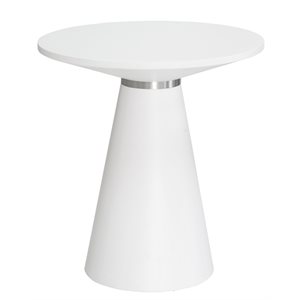 WHITE CHAIRSIDE TABLE
