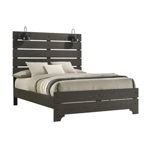 COMPLETE TWIN PANEL BED W / LIGHT