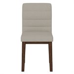 UPHOLSTERED SIDE CHAIR W / STRETCHER