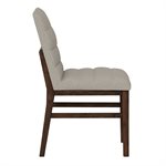 UPHOLSTERED SIDE CHAIR W / STRETCHER