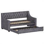 COMPLETE DAYBED W / TRUNDLE - CHARCOAL