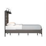 COMPLETE KING PANEL BED W / LIGHTS