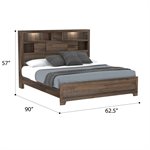 COMPLETE QUEEN BED - BROWN