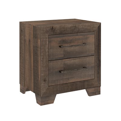 2 DRAWER NIGHTSTAND - BROWN