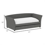 COMPLETE DAY BED W / TRUNDLE - LIGHT GRAY