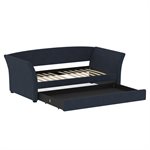 COMPLETE DAY BED W / TRUNDLE - DARK BLUE