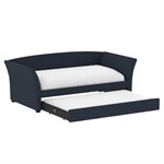 COMPLETE DAY BED W / TRUNDLE - DARK BLUE