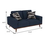 LOVESEAT W / 2 PILLOWS - NAVY