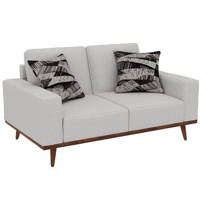 LOVESEAT W / 2 PILLOWS - WHITE