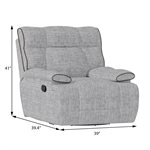 SWIVEL GLIDER RECLINER - GRAY