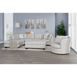 MYLES - 2PC SECTIONAL W / LSF CHAISE & RSF SOFA & 2 PILLOWS - GRAY