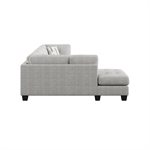 MYLES - 2PC SECTIONAL W / LSF CHAISE & RSF SOFA & 2 PILLOWS - GRAY