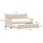 COMPLETE DAYBED W / TRUNDLE - CHAMPAGNE