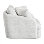 SWIVEL CHAIR W / 2 PILLOWS - WHITE FUR