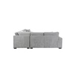 RITCHIE - 4PC SECTIONAL W / POP UP SLEEPER LOVESEAT, STORAGE CHAISE & 6 PILLOWS - GRAY