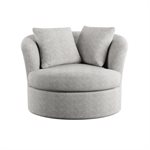 SWIVEL CHAIR W / 2 PILLOWS - GRAY