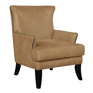 ACCENT CHAIR-LIGHT BROWN