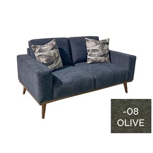 LOVESEAT W / 2 PILLOWS - OLIVE