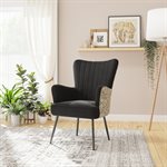 ACCENT CHAIR - RECYCLED BLACK / BOHO