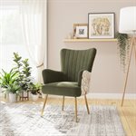 ACCENT CHAIR - RECYCLED GREEN / FLORAL