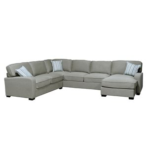 3PC SECTIONAL W / 3 PILLOWS - OATMEAL PERFORMANCE