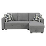 LSF-RSF CHAISE W / 1 PILLOW-GREY