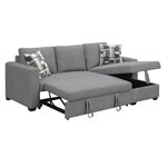 PULLOUT POPUP SLEEPER W / 1 PILLOW-GREY