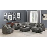 RSF CHAISE W / 3 PILLOWS- GREY
