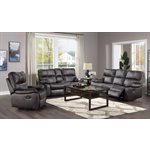 POWER CONSOLE LOVESEAT W / USB POWER OUTLET-GREY