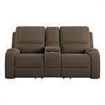 MOTION LOVESEAT W / CONSOLE & USB - BROWN