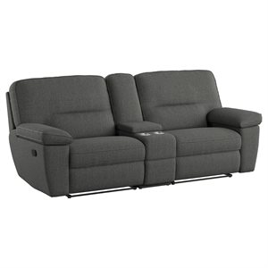 ALBERTA - 3PC RECLINING LOVESEAT W / CONSOLE -LSF RECLINER-CONSOLE-RSF RECLINER- GREY